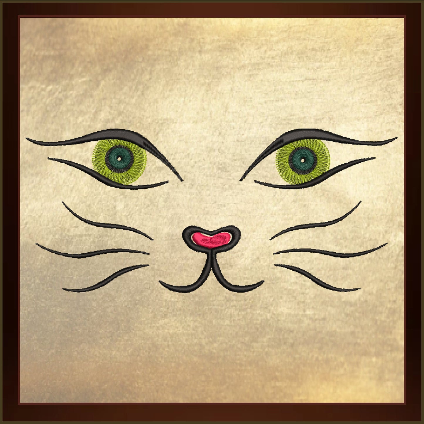 Cat Face Machine Embroidery Design, Pet Embroidery, Cute Cat Cartoon Design, 10 Sizes (0308)