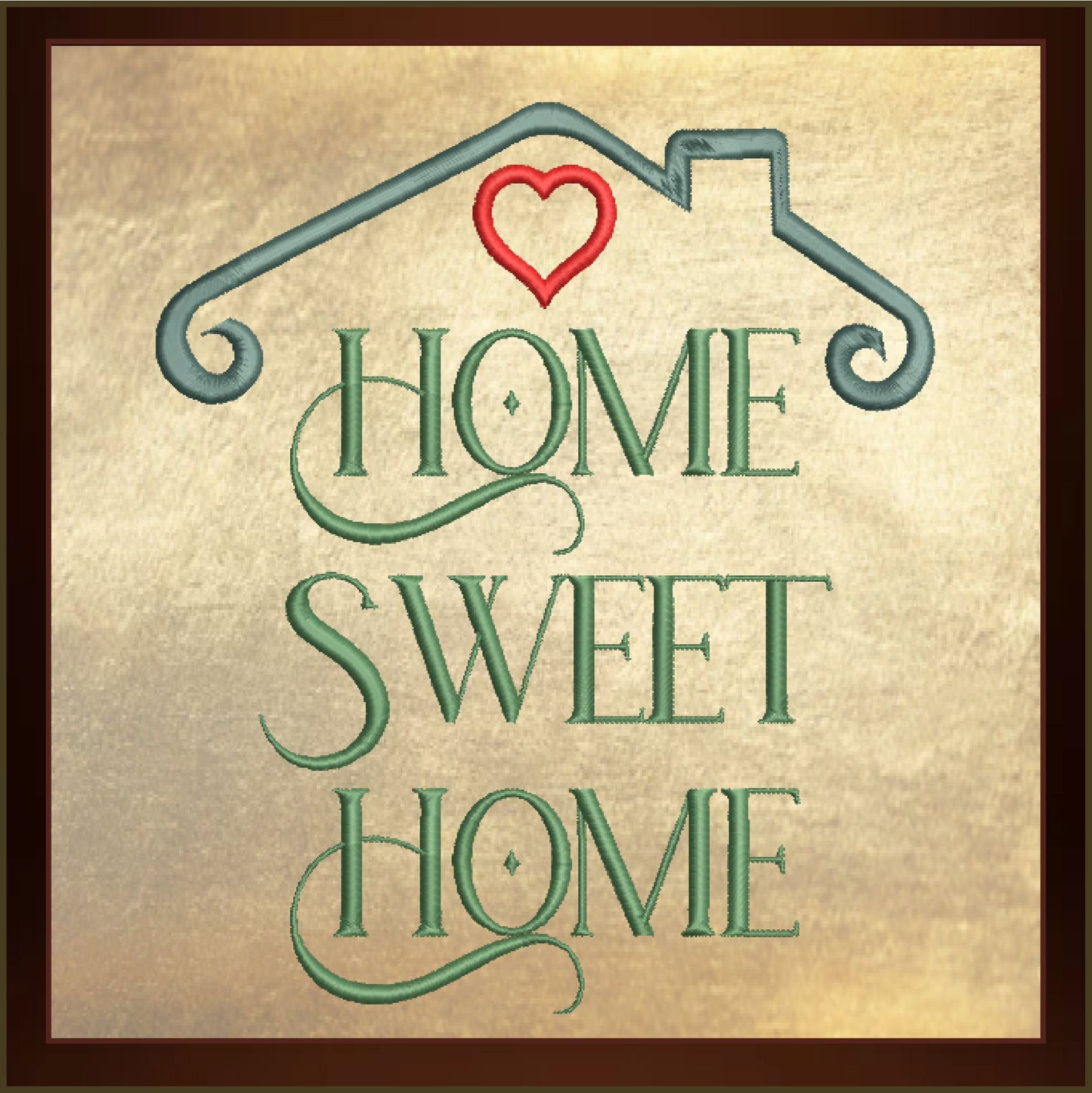 Home Sweet Home Machine Embroidery Design, Vintage Saying Embroidery Design, Home Quote Pattern, 6 Sizes (0411)
