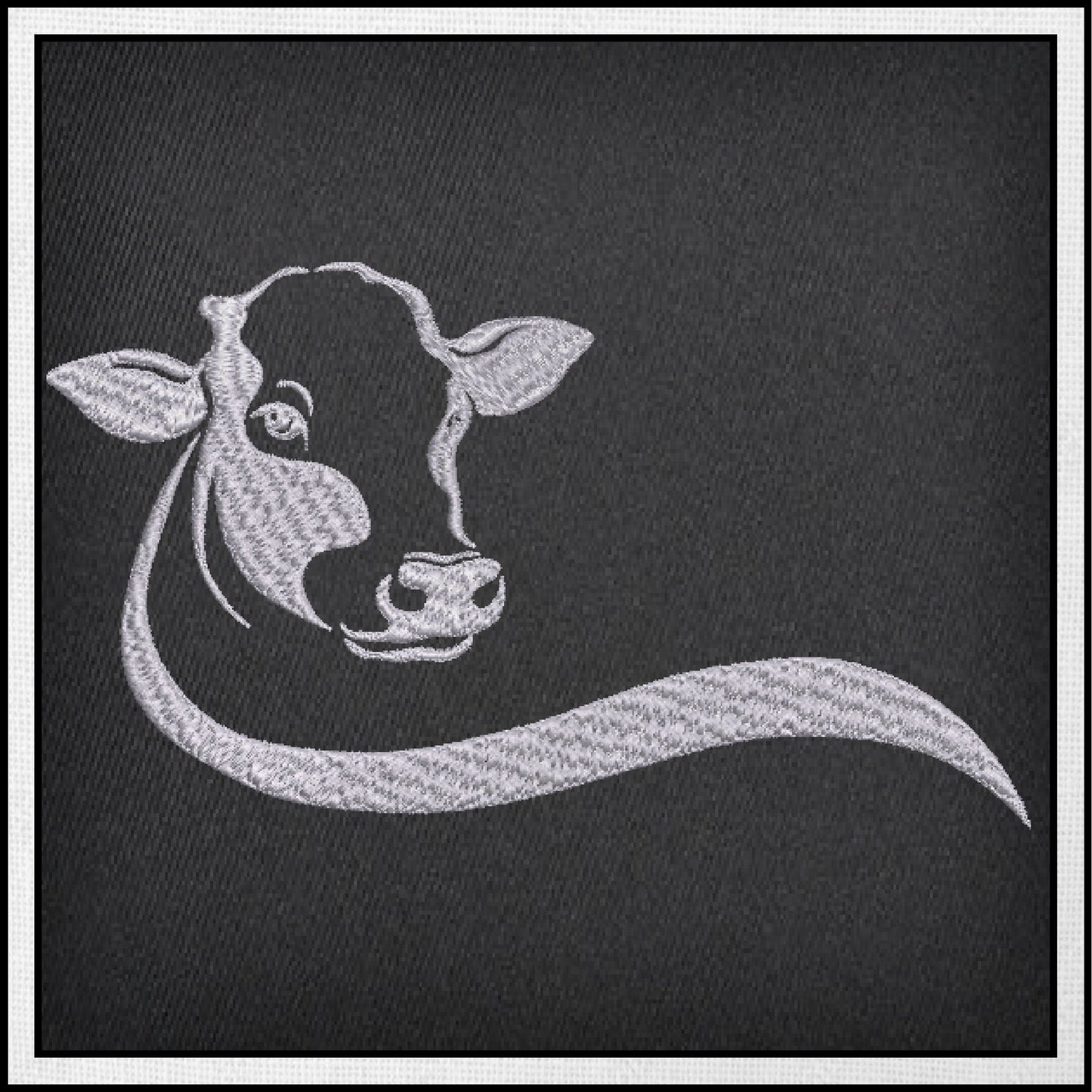 Cow Machine Embroidery Design, Bull Embroidery Pattern, Farm Animal Embroidery Pattern, 4 Sizes (0453)