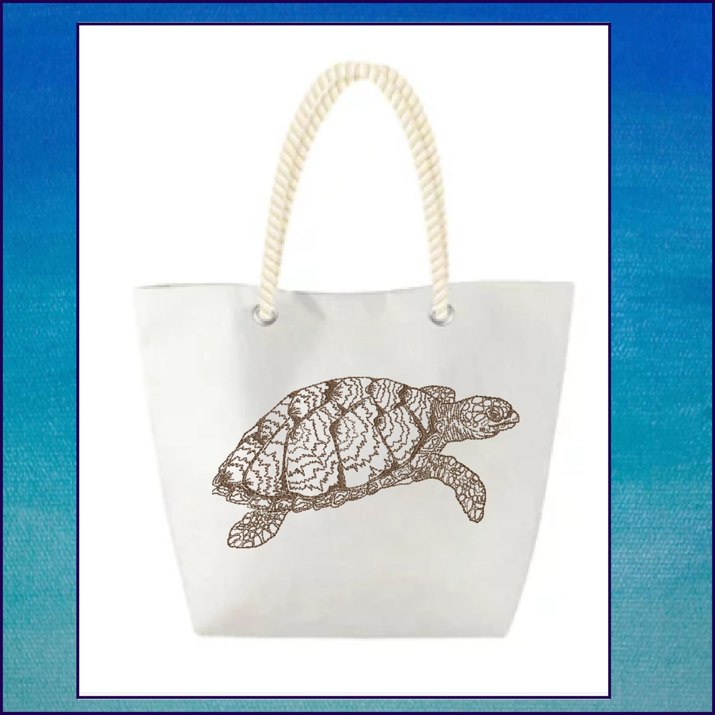 Sea Turtle Sketch Machine Embroidery Design Bundle – Redwork Line Art Sea Life, 2 Designs, 4 Sizes Each (0502)