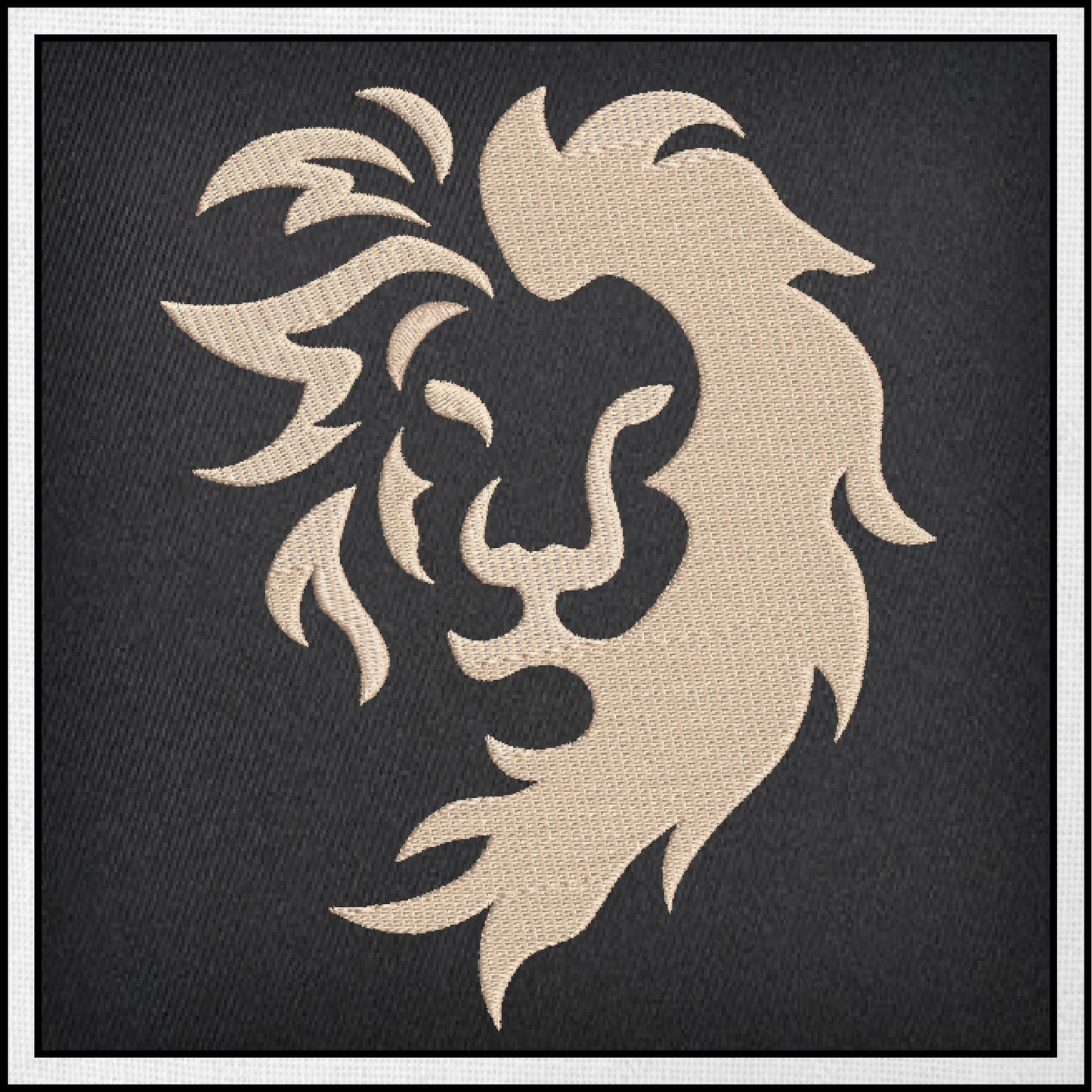 Lion Head Silhouette Machine Embroidery Design – Bold Animal Logo, Large Cat Embroidery Pattern, 6 Sizes (0532)