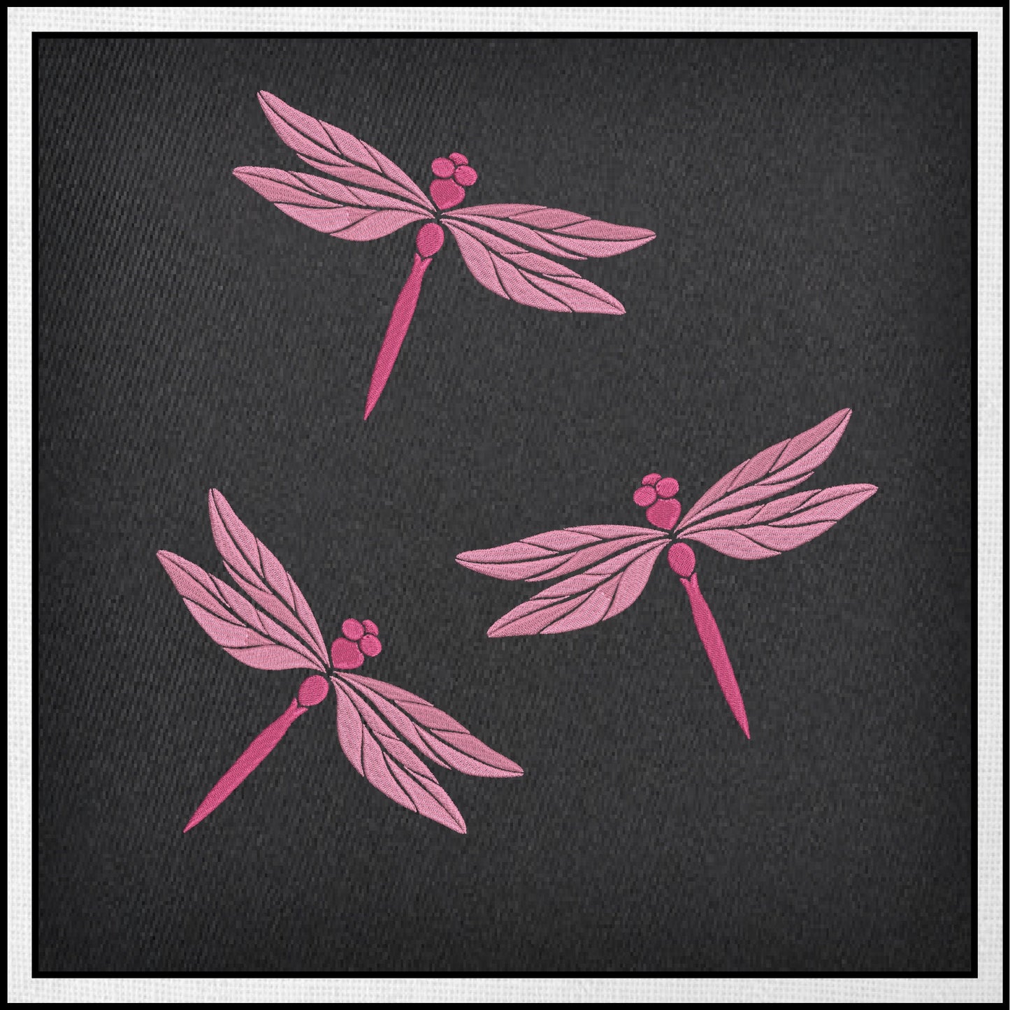 Dragonfly Machine Embroidery Design – Garden Insect & Bee Embroidery Pattern, 6 Sizes (0553)