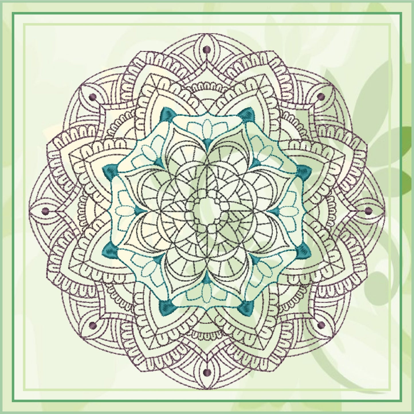 Mandala Lace Machine Embroidery Design | Pattern Swirls Embroidery | Mandala Line Art | Spiritual Design | 6 Sizes (0684)