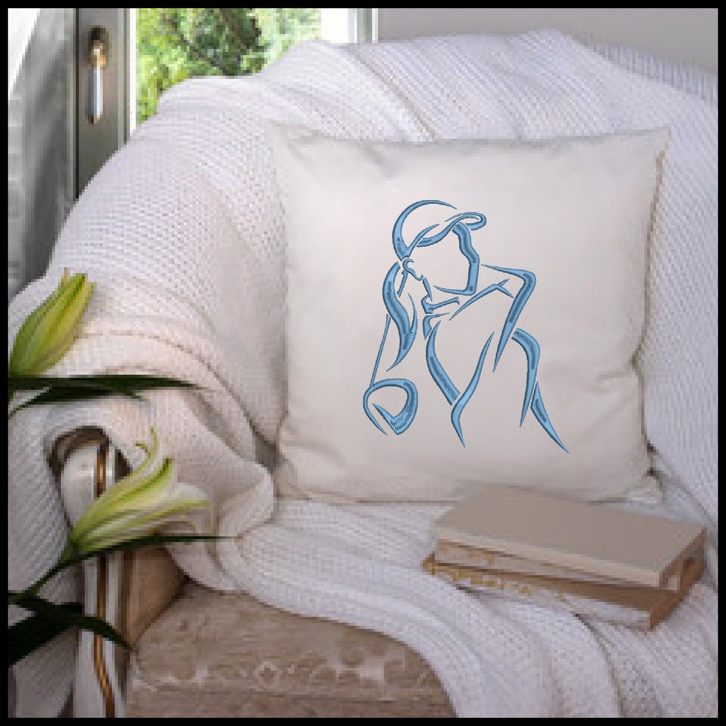 Lady Golfer Silhouette Machine Embroidery Design | Women’s Golf Sport Design | Golfing Embroidery Pattern | 6 Sizes (0702)