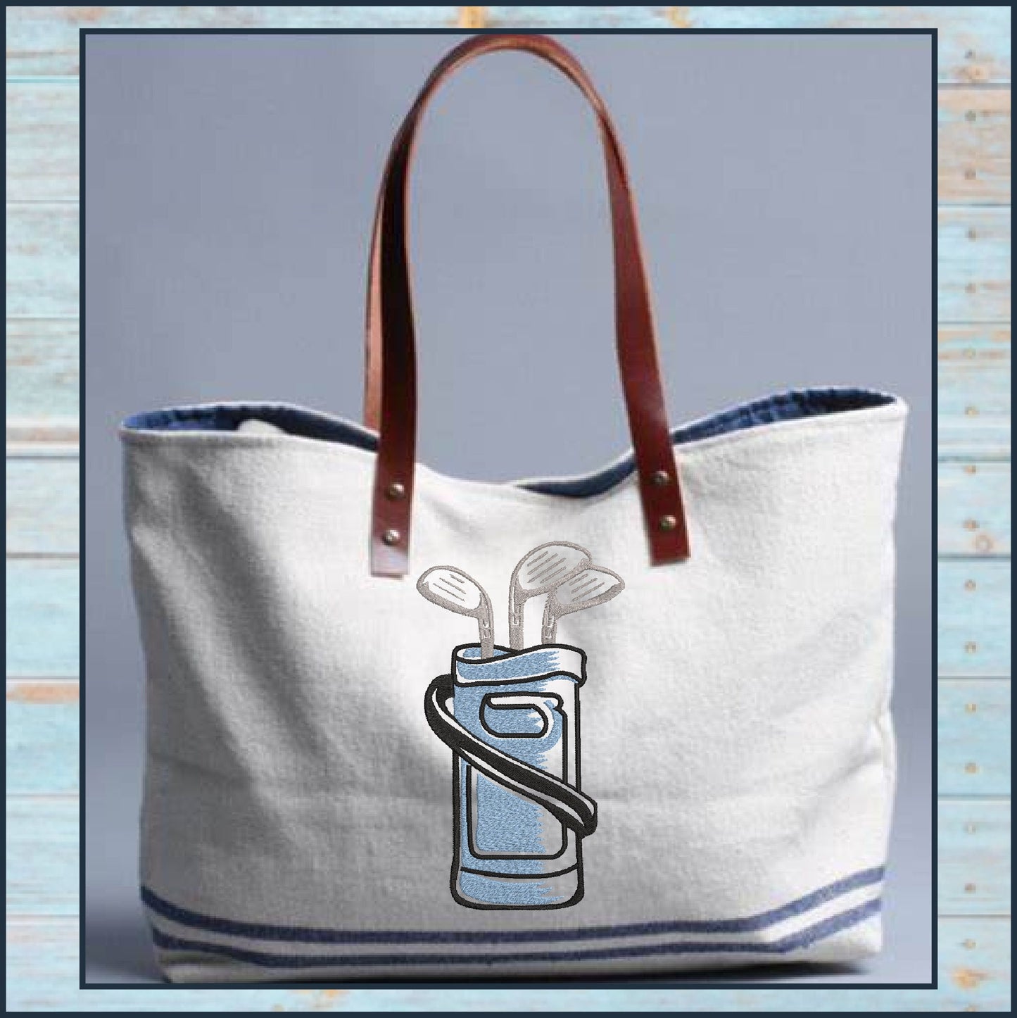 Golf Bag Machine Embroidery Design, Golf Club and Bag Design, Golf Sport Embroidery, Sport Equipment, 8 Sizes (0203)
