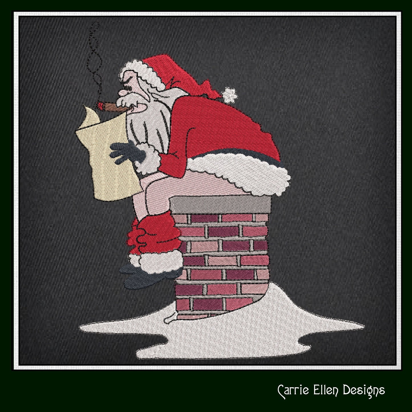 Bad Santa Machine Embroidery Design – Christmas Santa Claus Pattern, Sarcastic Funny Holiday Design, 6 Sizes (1043)