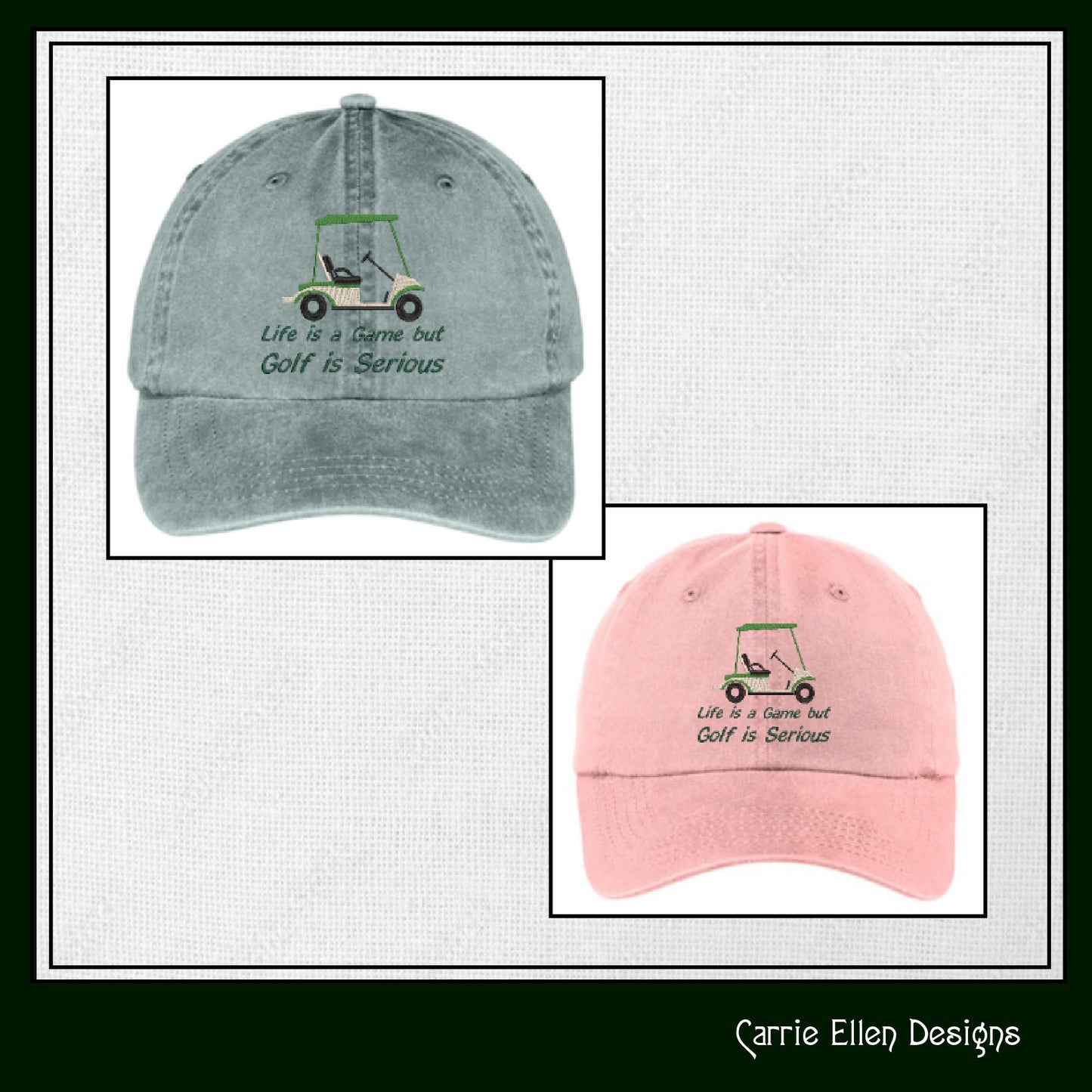 Golf Cart Machine Embroidery, Golf is Serious Machine Embroidery Design, Sport Embroidery, Golf Lover, Golf Life, 6 Sizes (0138)