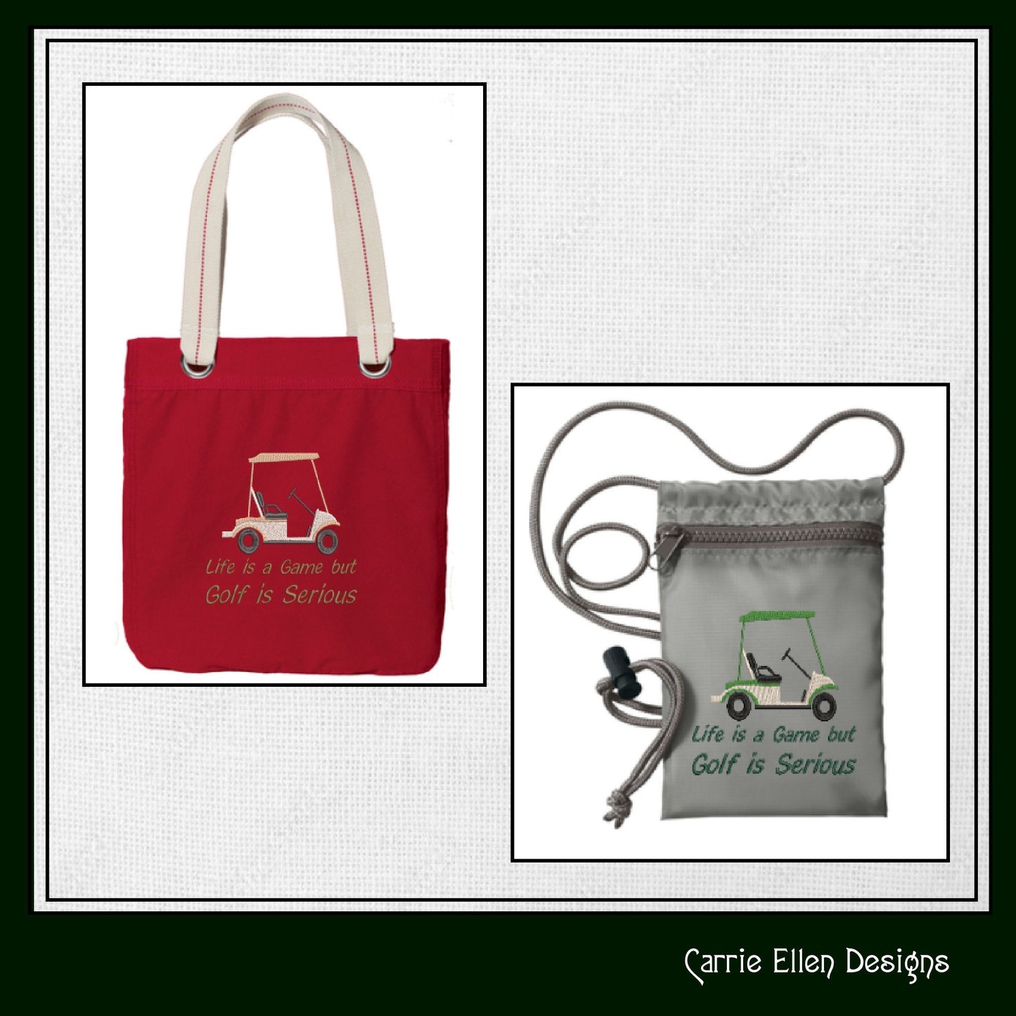 Golf Cart Machine Embroidery, Golf is Serious Machine Embroidery Design, Sport Embroidery, Golf Lover, Golf Life, 6 Sizes (0138)