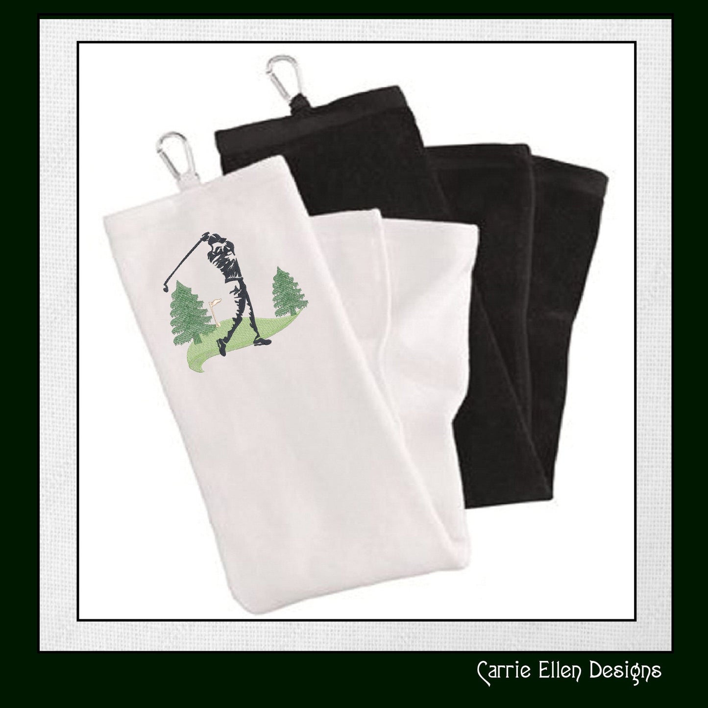Golfer Silhouette Machine Embroidery Design | Golf Swinging Pose | Sport Lover Embroidery | 6 Sizes (1700)