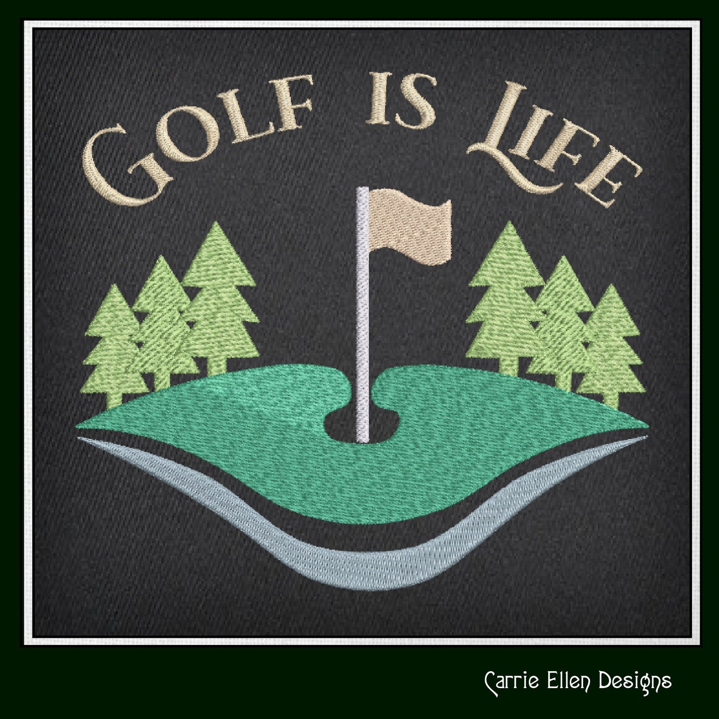 Golf Machine Embroidery Design, Golf is Life Design, Golf Putter Embroidery, Golf Green Embroidery, Sport Embroidery, 6 Sizes (0111)