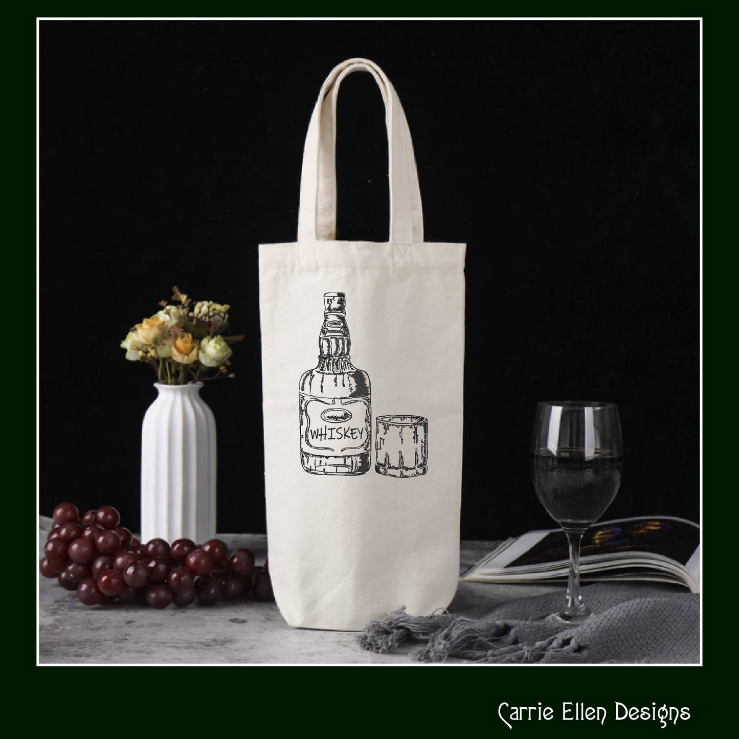 Whiskey Bottle Sketch Machine Embroidery Design, Alcohol Beverage and High Ball Glass Design, Line Art Embroidery, 6 Sizes (2291)