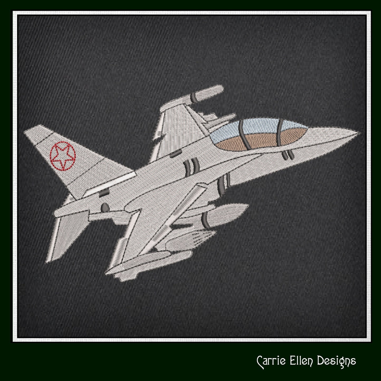 Fighter Jet Machine Embroidery Design, Airforce Jet Plane Design, USAF Digital Download , 6 Sizes (2575)
