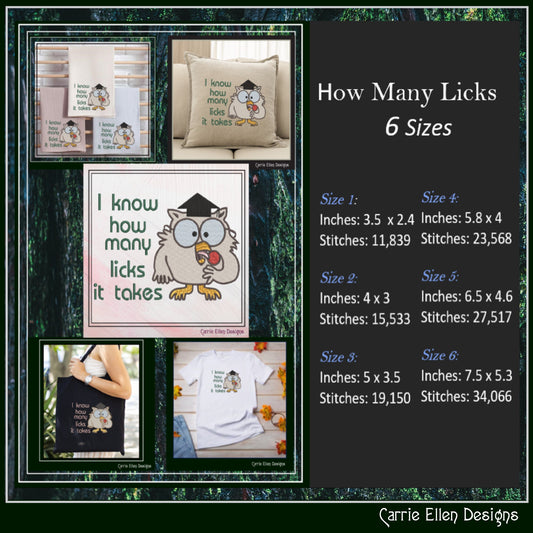 Ask Mr Owl Iconic Machine Embroidery Design, Nostalgic I Know How Many Licks Commercial Design, 6 Sizes (2571)