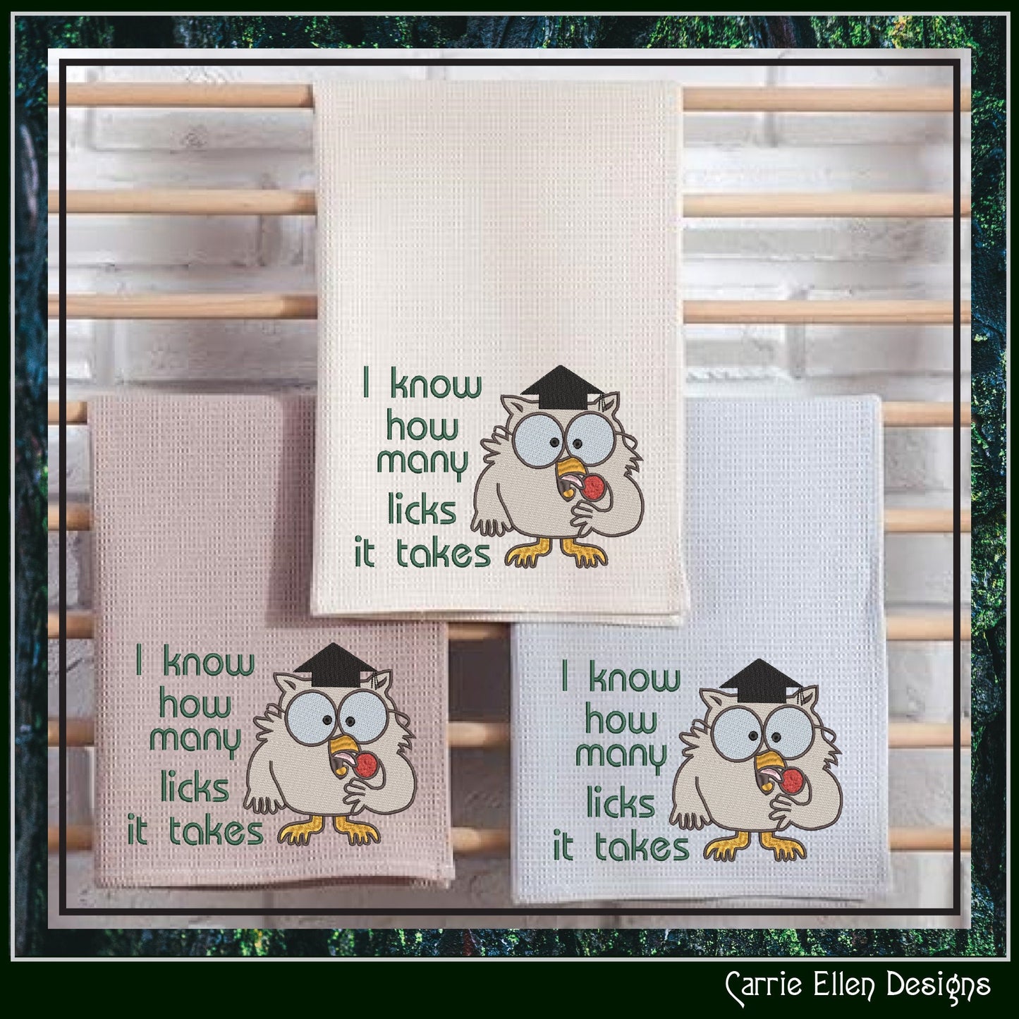 Ask Mr Owl Iconic Machine Embroidery Design, Nostalgic I Know How Many Licks Commercial Design, 6 Sizes (2571)