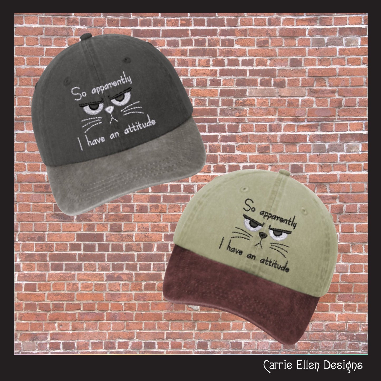 Snarky Cat Saying Machine Embroidery Design, Apparently I have an Attitude Quote, Sassy Cat Lover Design, 6 Sizes (2721)