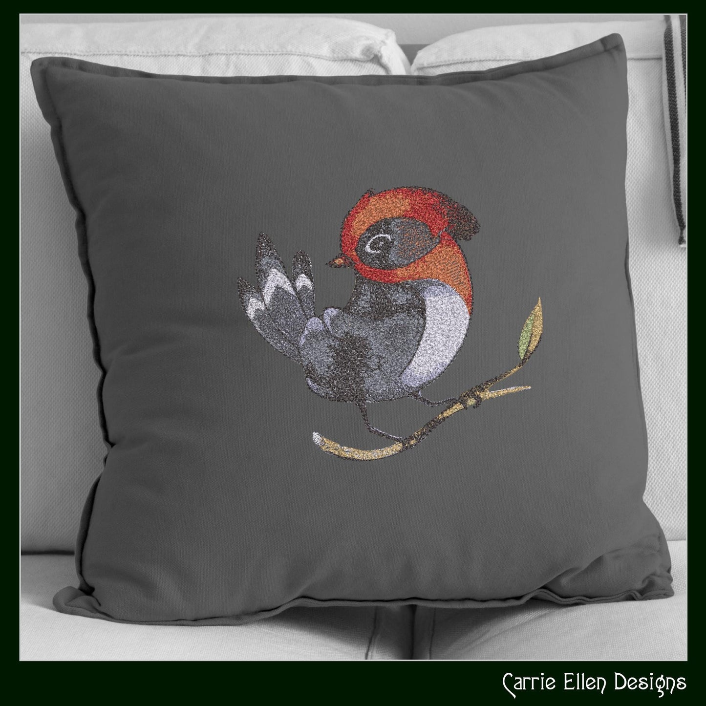 Bird Machine Embroidery Design, Artistic Watercolor Photo Stitch Bird, Nature Lover Gift, 6 Sizes (3163)