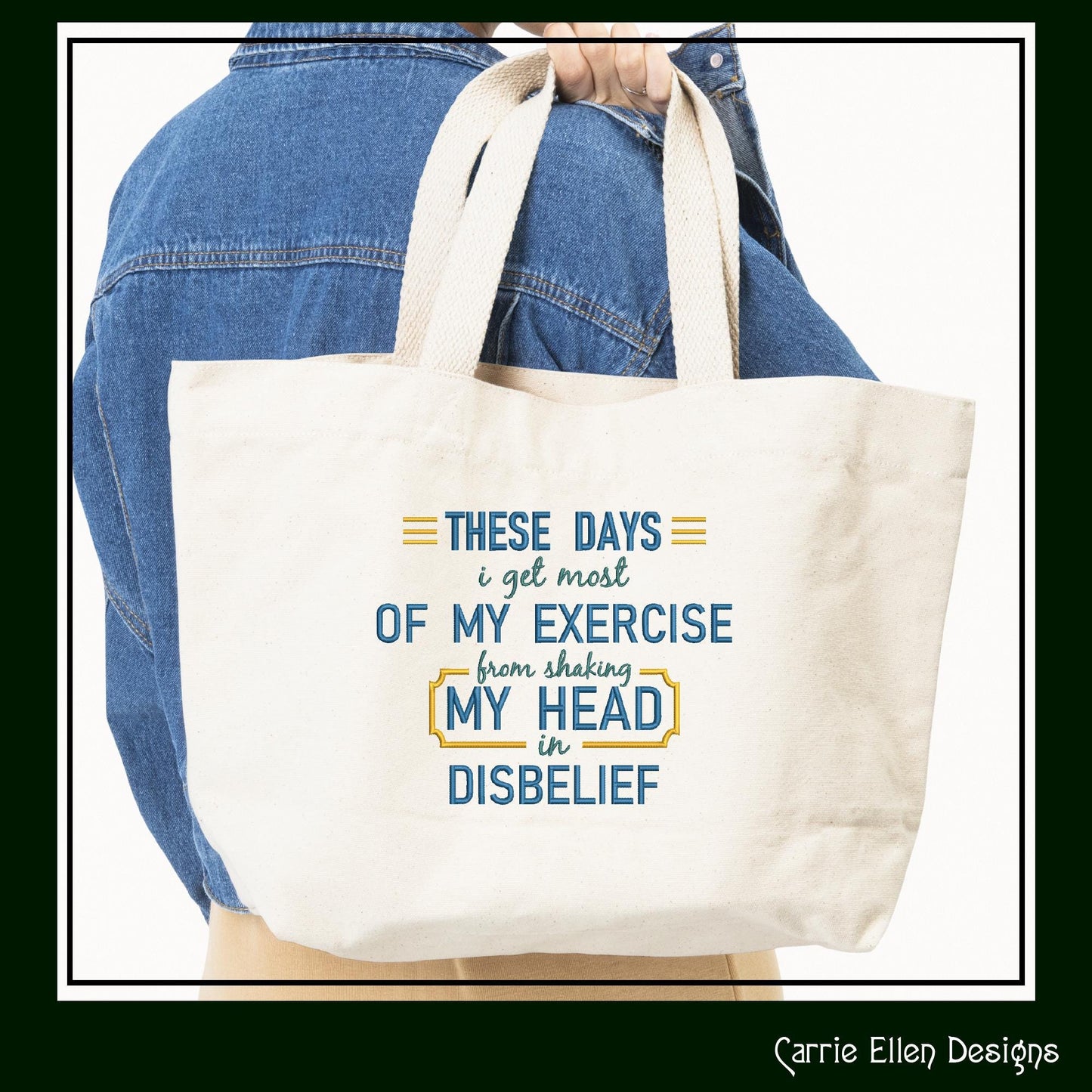Shaking My Head in Disbelief Funny Saying Machine Embroidery Design, Snarky Adult Quote Pattern, 6 Sizes (2309)