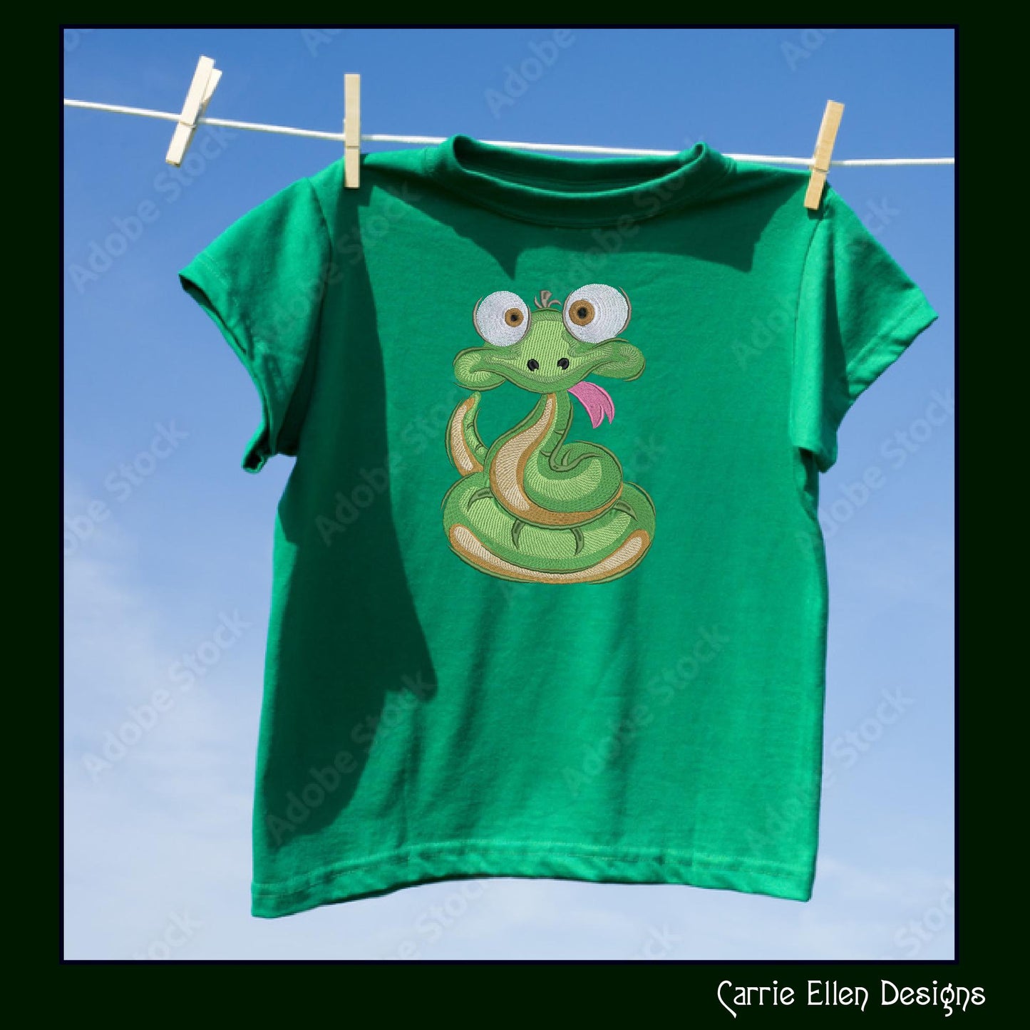 Snake Machine Embroidery Design, Cute Crazy Snake Embroidery Pattern, Free Hugs Cartoon Snake, 6 Sizes (3204)