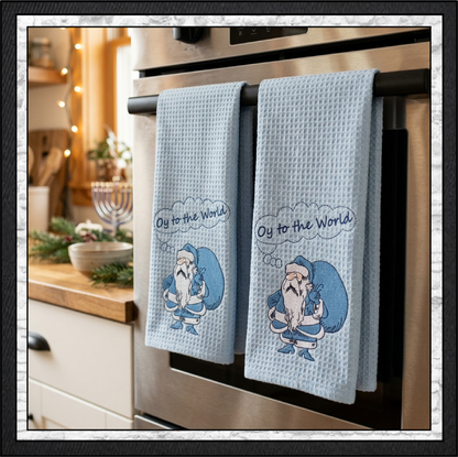 "Oy to the World" Hanukkah Harry Machine Embroidery Design | Funny Jewish Holiday Pattern, 6 Sizes (0155)