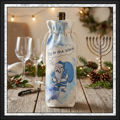 "Oy to the World" Hanukkah Harry Machine Embroidery Design | Funny Jewish Holiday Pattern, 6 Sizes (0155)