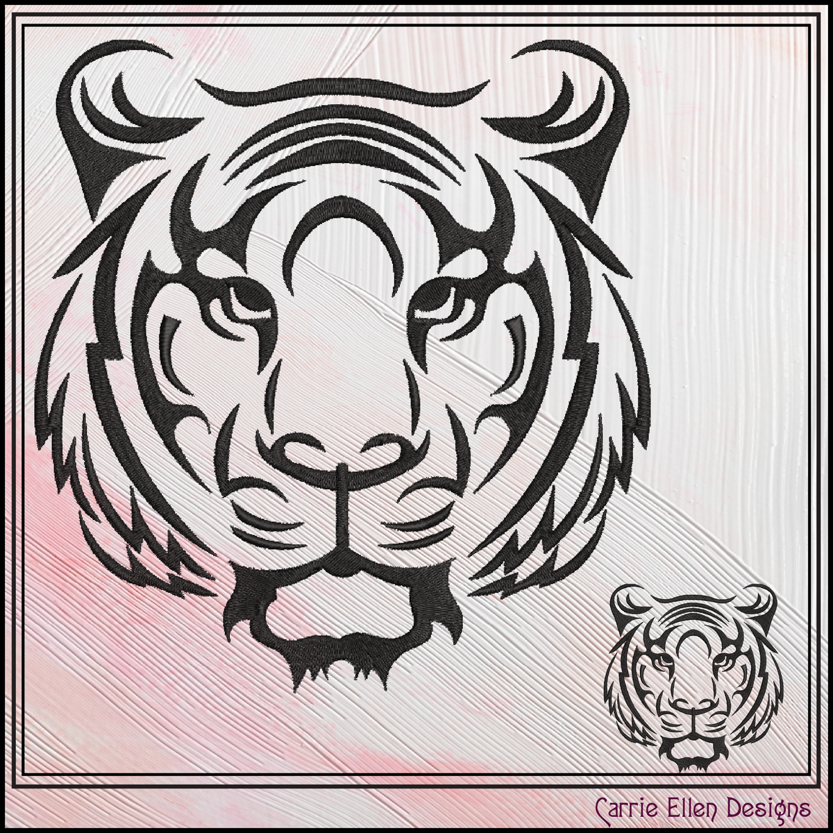 Tiger Machine Embroidery Design, Animal Embroidery, Jungle Wild Cat Embroidery, 6 Sizes (0319)