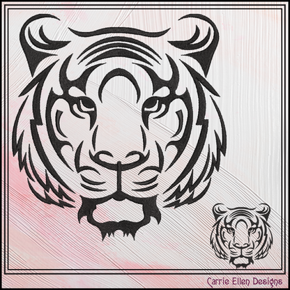 Tiger Machine Embroidery Design, Animal Embroidery, Jungle Wild Cat Embroidery, 6 Sizes (0319)