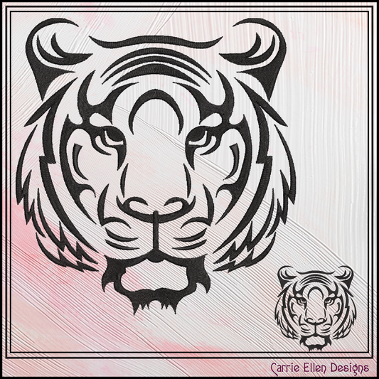 Tiger Machine Embroidery Design, Animal Embroidery, Jungle Wild Cat Embroidery, 6 Sizes (0319)