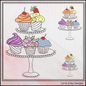 Cupcake Display Machine Embroidery Design – Cakes, Desserts & Sweet Kitchen Embroidery, 6 Sizes (0464)