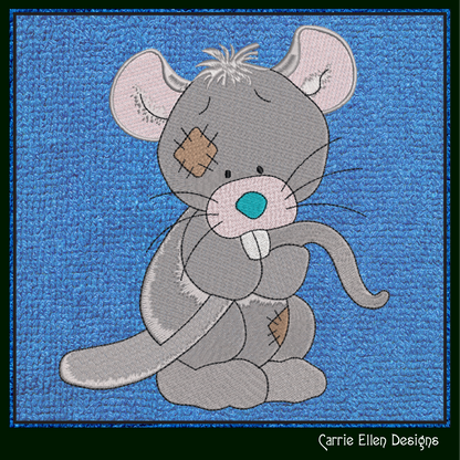Toy Stuffed Rat Machine Embroidery Design for Babies and Kids | Vintage Plush Rat Pattern | Blue Nose Tatty Teddy Inspired | 6 Sizes (0765)