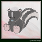 Toy Stuffed Skunk Machine Embroidery Design for Babies and Kids | Vintage Plush Skunk Pattern | Blue Nose Tatty Teddy Inspired | 6 Sizes (0766)