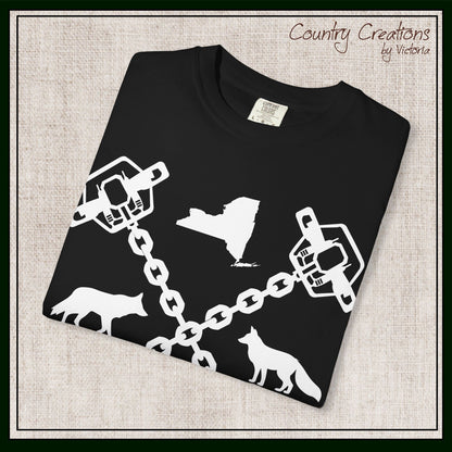 New York Trapper Unisex Comfort Colors T-Shirt – Hunter Lover Gift, Rustic Outdoor Graphic Tee (P6028)
