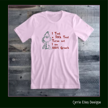 100% Grinch Machine Embroidery Design – Funny Holiday Saying, Christmas Snark Quote, 8 Sizes (1017)