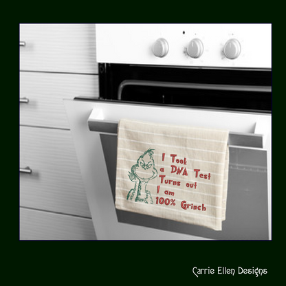 100% Grinch Machine Embroidery Design – Funny Holiday Saying, Christmas Snark Quote, 8 Sizes (1017)