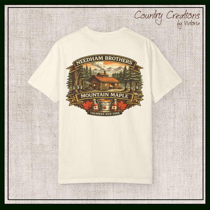 Needham Brothers Mountain Maple Short Sleeve T-Shirt, Comfort Colors Pigment Dyed Tee(3891)
