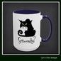Black Cat Coffee Mug – Seriously Sarcastic Cat Attitude Ceramic Mug for Cat Lovers | 11oz & 15oz | Multiple Color Options (P-6075)