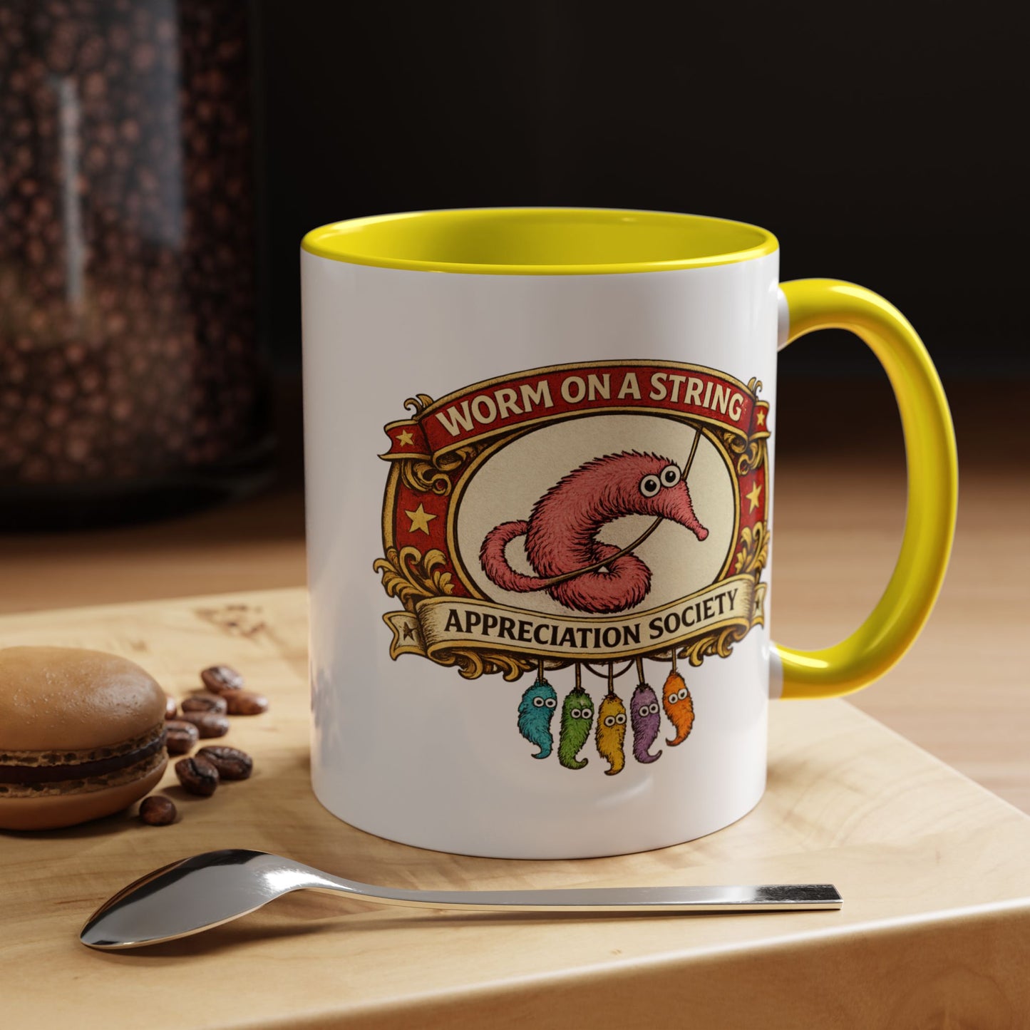 Worm on a String Appreciation Society Mug | Accent Coffee Mug 11/15oz (3898)