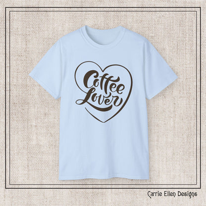 Coffee Lover Short Sleeve T-Shirt – Cute Printed Coffee Gift for Coffeeholics, Casual Everyday Wear (P-6060)