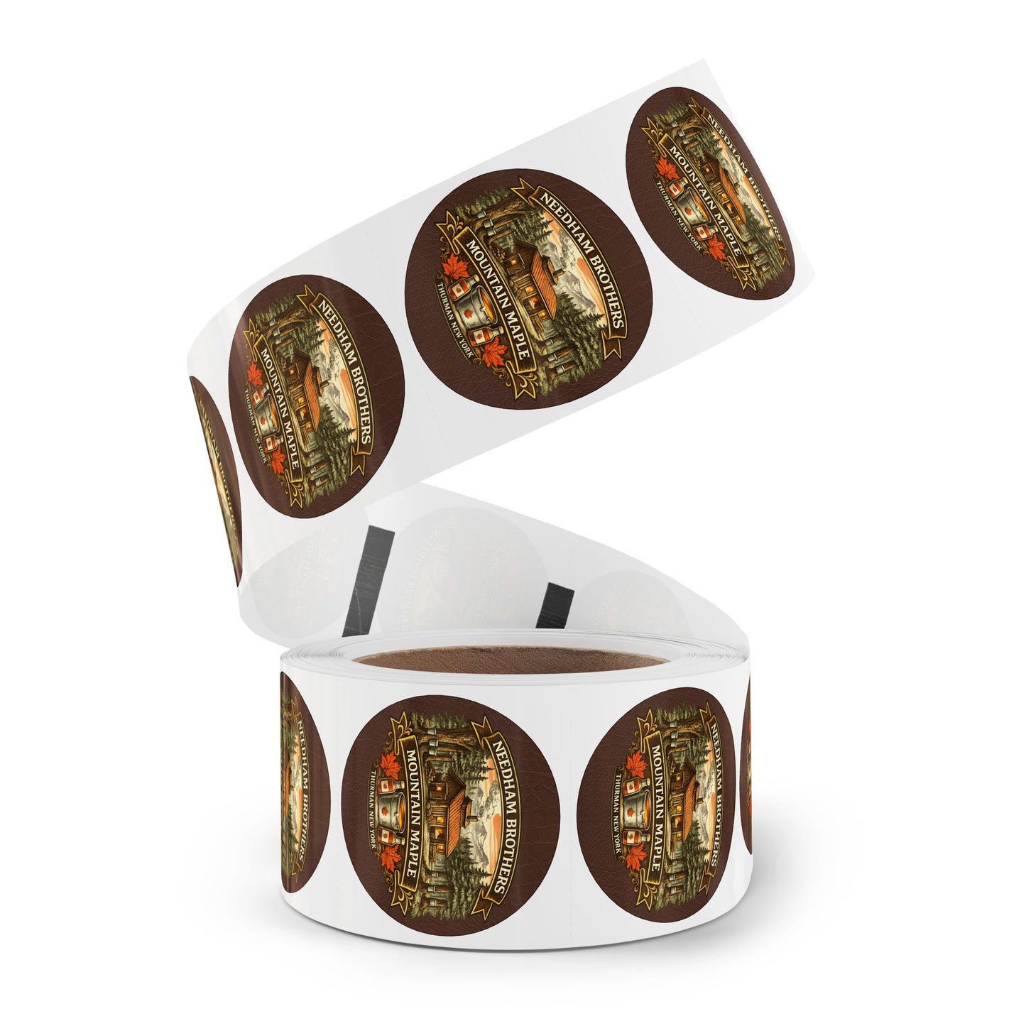 Needham Brothers Mountain Maple Cabin Round Sticker Rolls (3883)