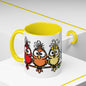 Colorful Cartoon Birds Coffee Mug — Chicks on a Stick 11/15oz Accent Mug (4278)