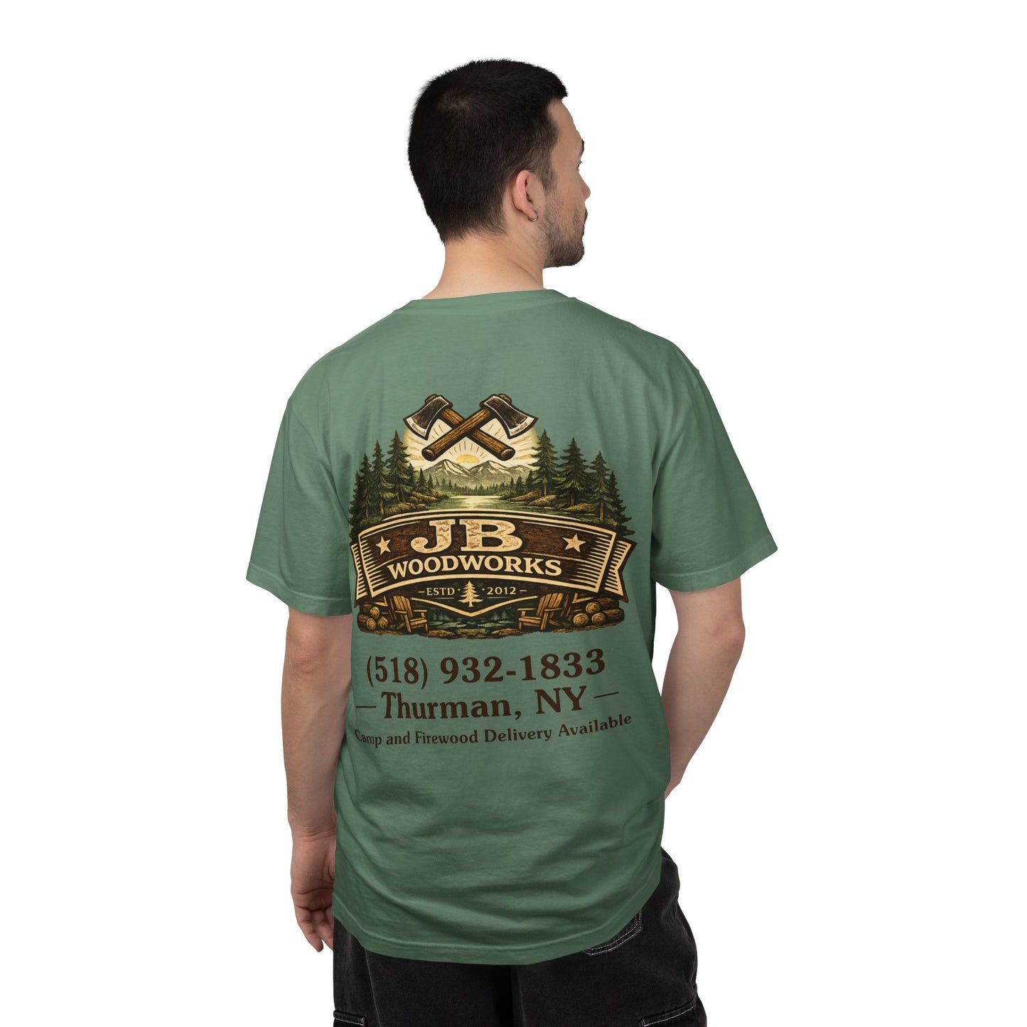 JB Woodworks Logo Pigment Dyed Comfort Colors T-shirt (3875)