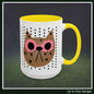 Spotted Cat Mug with Pink Sunglasses Accent Coffee Cup | 11oz 15oz (3812)
