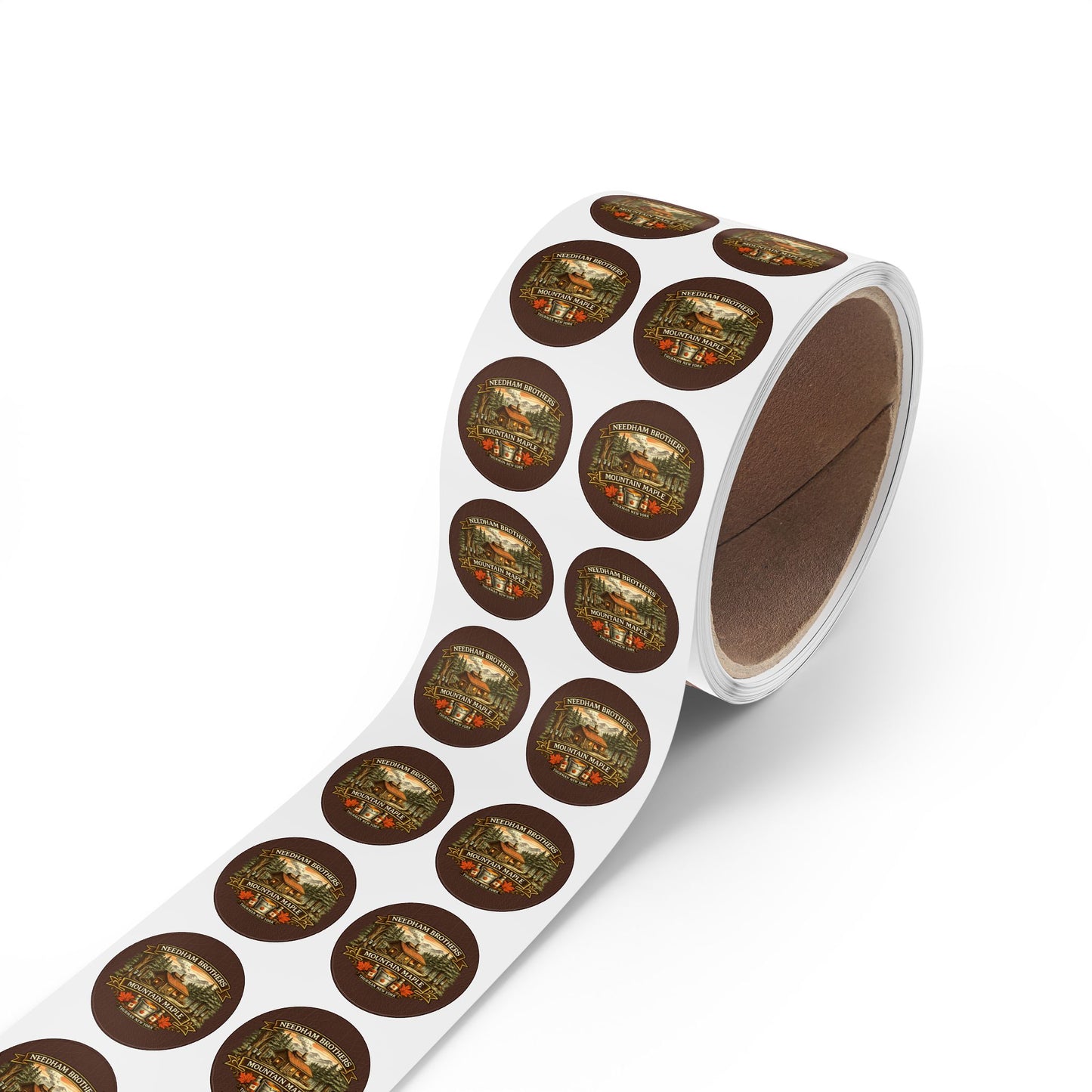 Needham Brothers Mountain Maple Cabin Round Sticker Rolls (3883)