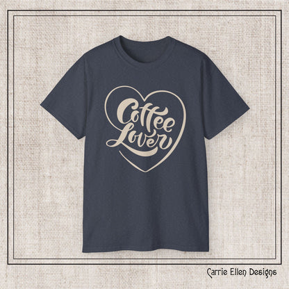Coffee Lover Short Sleeve T-Shirt – Cute Printed Coffee Gift for Coffeeholics, Casual Everyday Wear (P-6060)