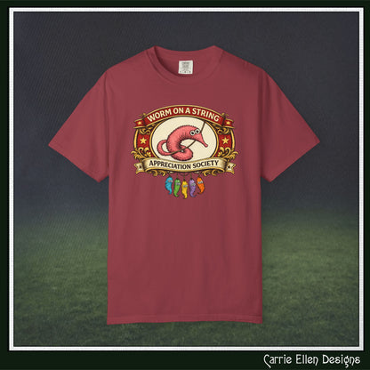 Worm on a String Appreciation Society T-Shirt | Comfort Colors® Short Sleeve Tee (3897)