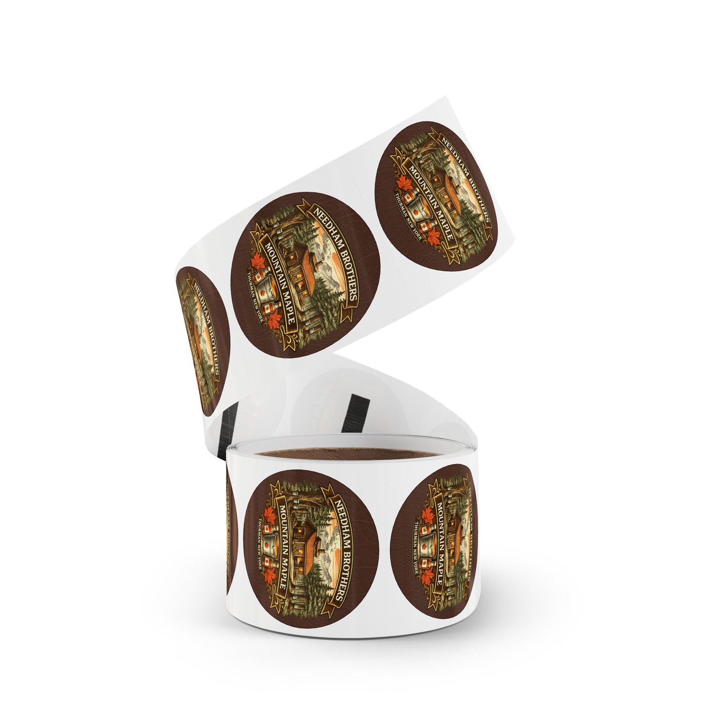 Needham Brothers Mountain Maple Cabin Round Sticker Rolls (3883)