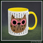 Spotted Cat Mug with Pink Sunglasses Accent Coffee Cup | 11oz 15oz (3812)