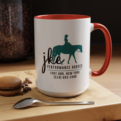 JKE Performance Horses Ceramic Color Accent Coffee Mug (3969)