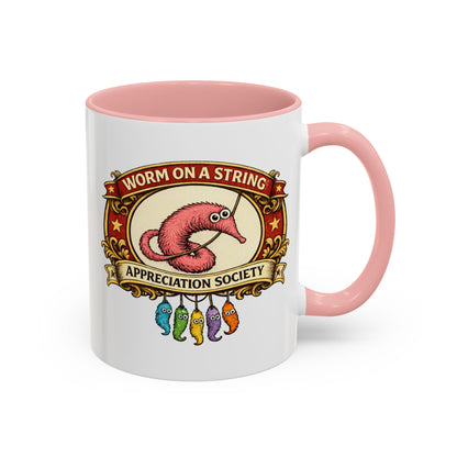 Worm on a String Appreciation Society Mug | Accent Coffee Mug 11/15oz (3898)