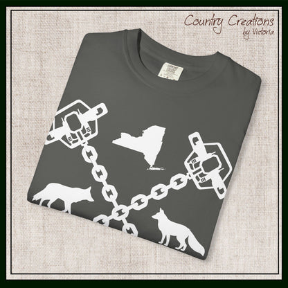 New York Trapper Unisex Comfort Colors T-Shirt – Hunter Lover Gift, Rustic Outdoor Graphic Tee (P6028)