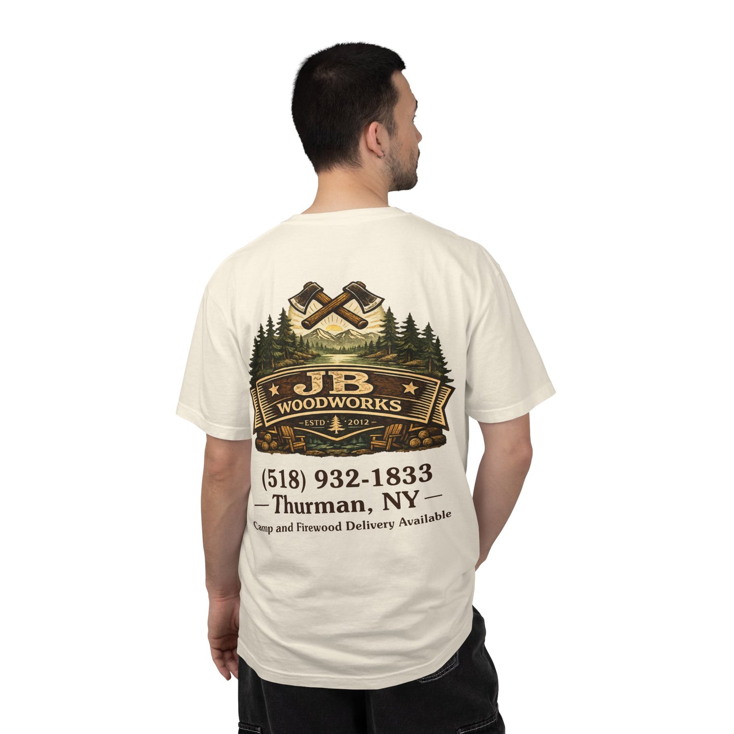 JB Woodworks Logo Pigment Dyed Comfort Colors T-shirt (3875)